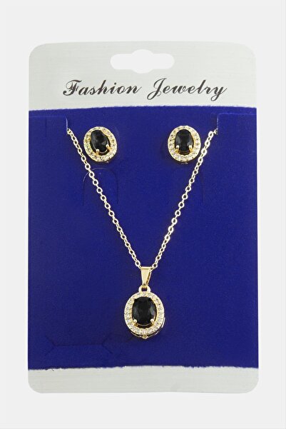 Ronanna Oval Zircon Stone Set Necklace