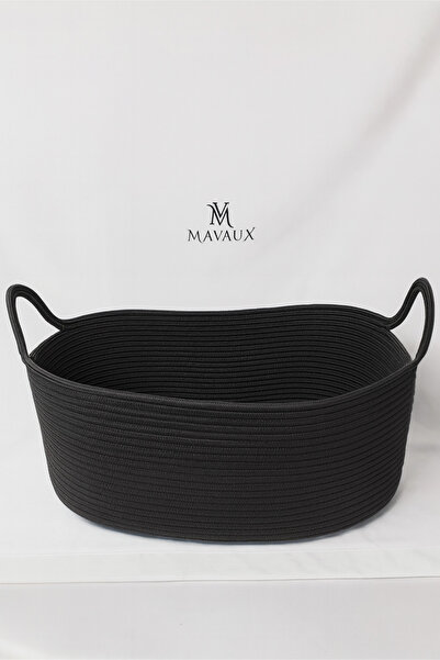 MaVaux Wicker Jute Decorative Basket 20X30X50 Cm, Toy, Laundry, Bathroom, Kitchen and Organizer Storage Basket