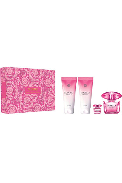 Versace Bright Crystal Absolu Set parfémovaná voda 90 ml, tělové mléko 100 ml, sprchový gel 100 ml, miniatura 5 ml