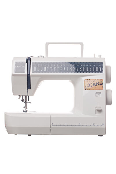 VERITAS Masina de cusut electromecanica JSB21, 21 Programe, 800 Imp/Min, 60W, Alb/Albastru