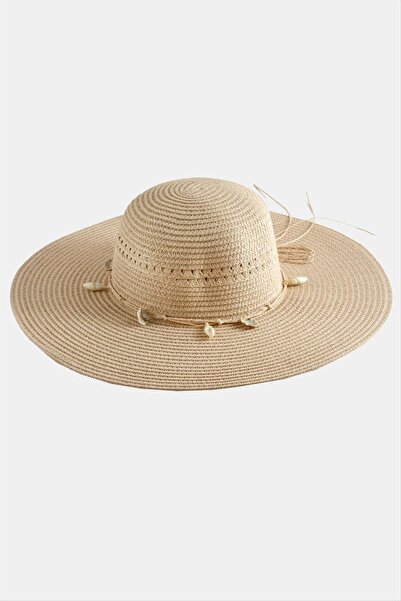 A BİJUTERİ Ahes Shopping Seashell Straw Hat