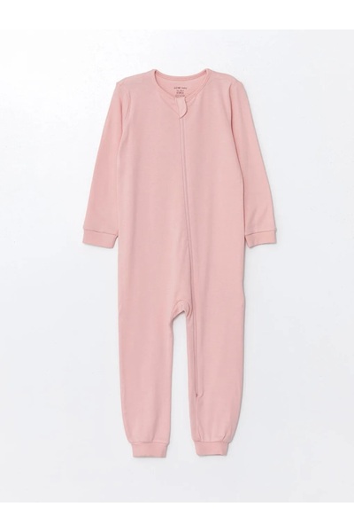 LC Waikiki LCW baby Ekru Bisiklet Yaka 2' Lİ TAKIM KIZ BEBEK TULUMU %100 PAMUK