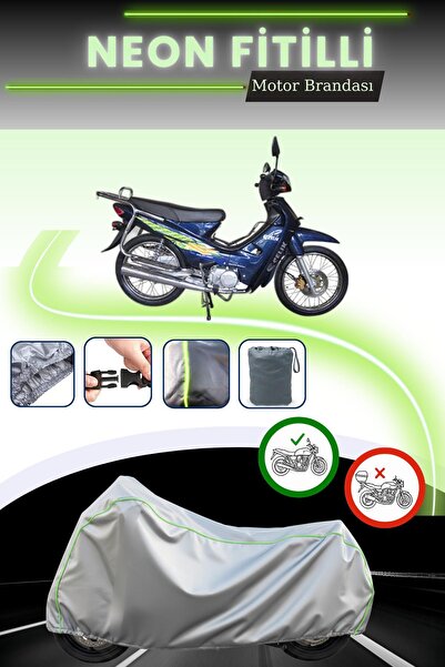 Cemku Cool قماش دراجة نارية متوافق مع محرك النيون المصنوع من الفولاذ الرمادي ...