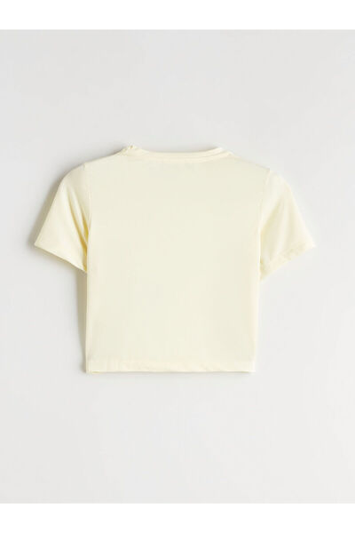 LC Waikiki Sari Crew Neck Girls' T-Shirt and Skirt