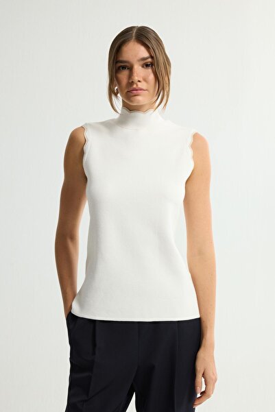 Love My Body Kolsuz Dik Yaka Triko Bluz