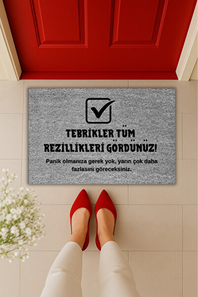 Dormot Yüksek Kaliteli Modern Dijital Baskı-Tebrikler Tüm Rezillikleri Gördünüz Yazılı İç-Dış Mekan Paspası