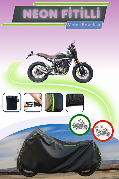 Cemku Cool غطاء محرك متوافق مع نيون فيتيلي يوكي ZY125-15A سكرامبلر باللون الأسود