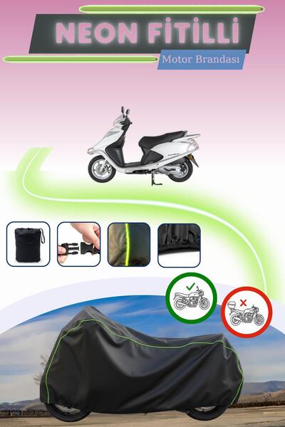 Cemku Cool غطاء محرك متوافق مع نيون فيتيل مونديال فيوري 110i باللون الأسود