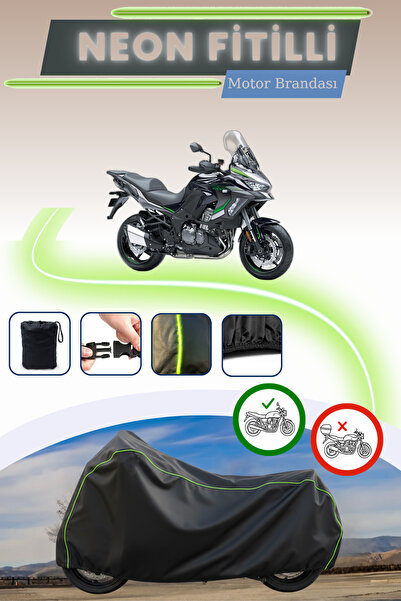 Cemku Cool قفل أسود قماش مجدّل حقيبة، لا يناسب غطاء محرك كاواساكي فيرسيس 1000 SE