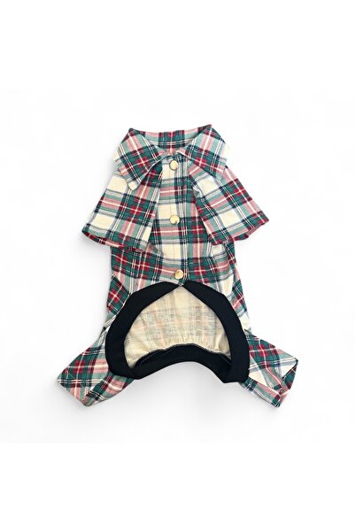 Barneystore Kedi Köpek Pamuk Penye Çıt Çıtlı Pijama Tulum