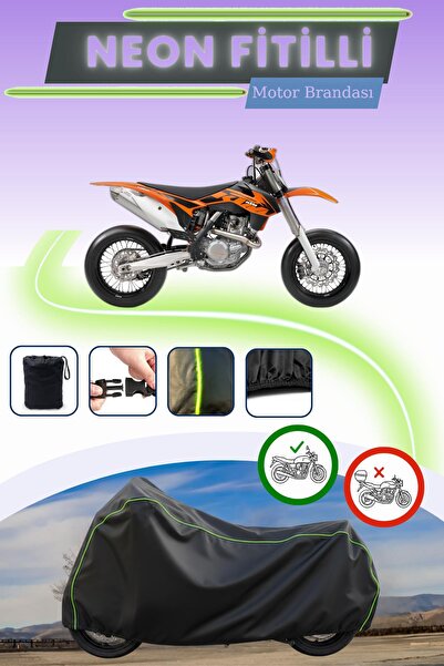 Cemku Cool غطاء محرك متوافق مع KTM 450 SMR مصنوع من نيون فيتيل متوافق مع بلاك...