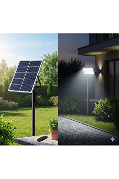 K2 KST305 Karayel 100W Solar LED Projektör (Güneş Enerjili Bahçe & Güvenlik A...