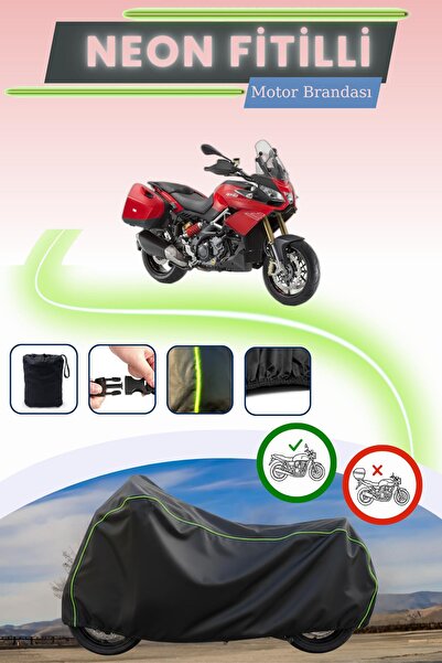 Cemku Cool غطاء محرك أسود نيون متوافق مع أبريليا كابونورد 1200 ABS للرحلات