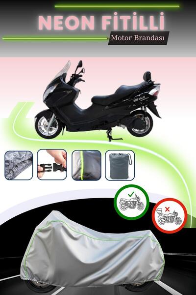 Cemku Cool Gray Lock Compatible Neon Corded Mondial 250 Buffalo Compatible Motorcycle Tarpaulin
