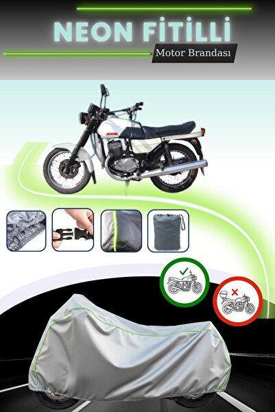 Cemku Cool قماش دراجة نارية رمادي اللون متوافق مع نيون فيتيل جاوا 350 توين سبورت