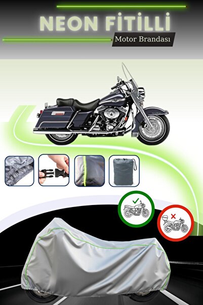 Cemku Cool قماش دراجة نارية متوافق مع نيون فيتيل هارلي ديفيدسون رود كينج FLHR...