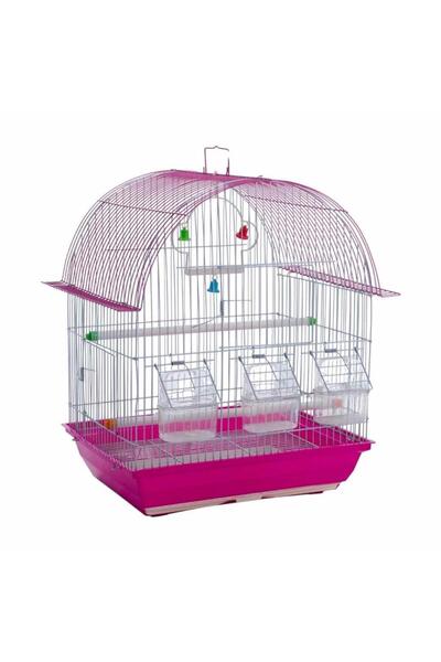 Nanbell 3 Yemlik Sürgülü Izgaralı İthal Kuş Kafesi 37X28X48cm