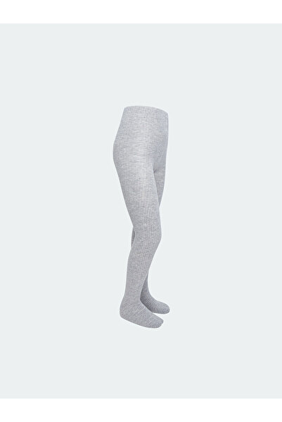 LC Waikiki Gray Basic Girls' Pantyhose