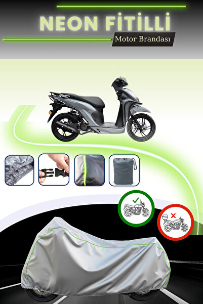 Cemku Cool رمادي قماش مجدّل حقيبة ،غطاء محرك يوكي ديوتي 125 بدون قفل