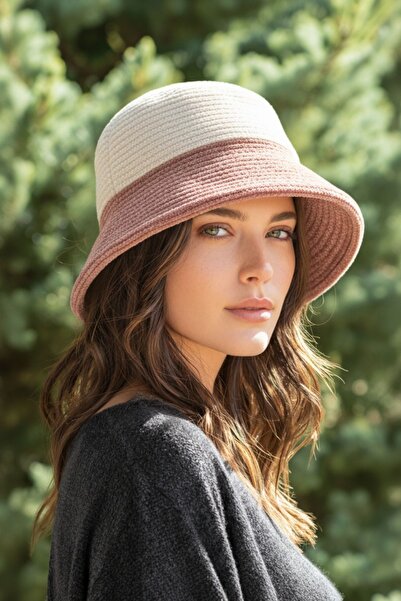 LAGRANZE قبعة دلو بتصميم عصري بلونين