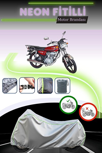 Cemku Cool حقيبة خلفية رمادية نيون قماش مجدّل وقماش محرك متوافق مع Kuba KM125-6