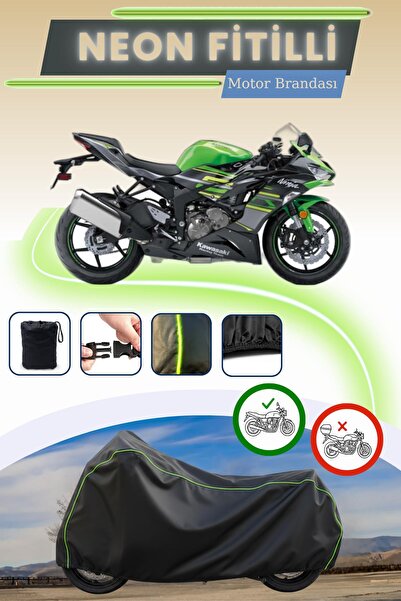 Cemku Cool غطاء محرك متوافق مع دراجة كاواساكي نينجا ZX-6R باللون الأسود