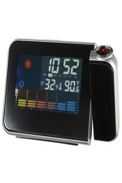CME Alarm clock with projector to display the time, white color
