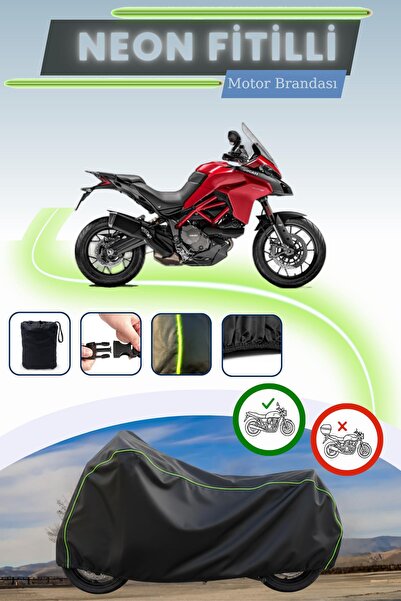 Cemku Cool قفل أسود قماش مجدّل حقيبة، لا يناسب دراجة دوكاتي مولتيسترادا 950 إس.