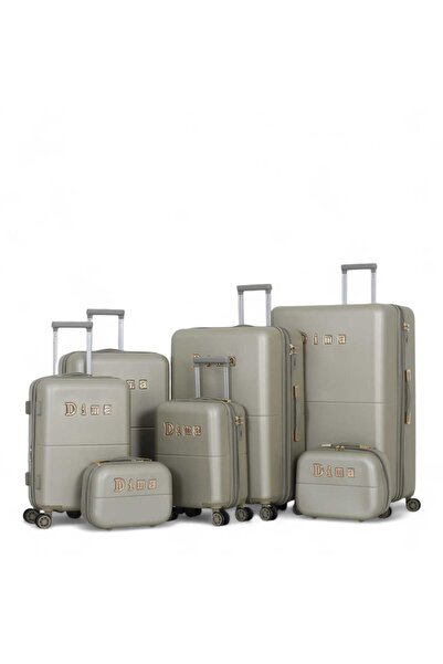 DİMA طقم حقائب سفر - مكون من7 قطع يشمل 5 شنط تروللي وشنطتين للمكياج -بكفرات دبل -وسحاب توسعه-