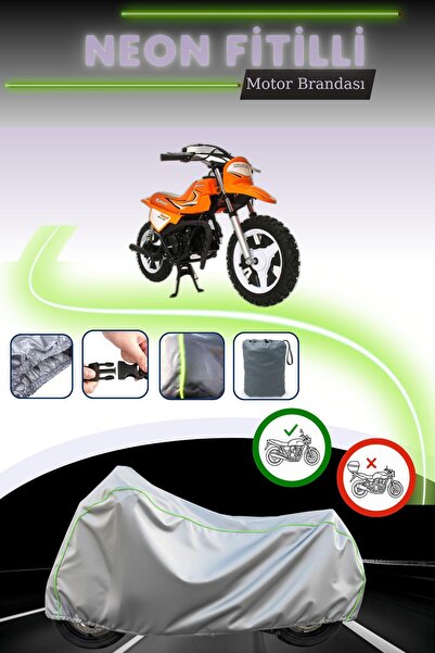 Cemku Cool قماش دراجة نارية رمادي اللون متوافق مع نيون فيتيل كانوني ميني 50