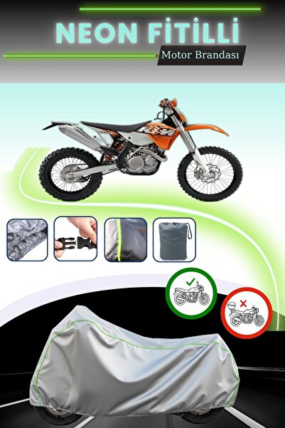 Cemku Cool قماش دراجة نارية متوافق مع KTM 400 EXC مزود بقفل رمادي اللون