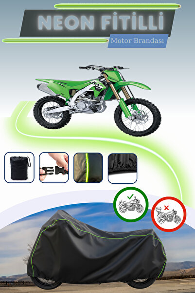 Cemku Cool قفل أسود قماش مجدّل حقيبة، لا يناسب غطاء محرك كاواساكي KX 250