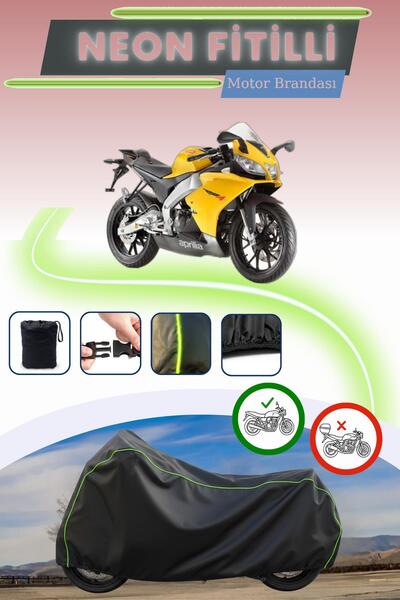 Cemku Cool غطاء محرك أسود قماش مجدّل حقيبة ، لا يناسب قفل المحرك لدراجة أبريل...