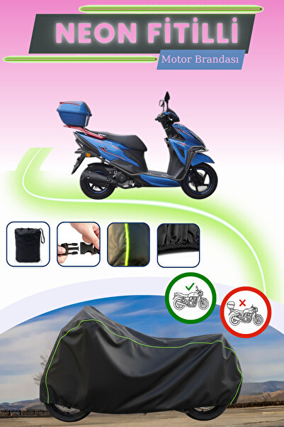 Cemku Cool غطاء محرك متوافق مع نيون فيتيلي يوكي كريبتو 125 من بلاك ليكت