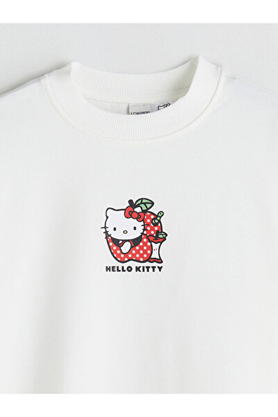 LC Waikiki LCW Kids Bisiklet Yaka Hello Kitty Baskılı Kız Çocuk Sweatshirt