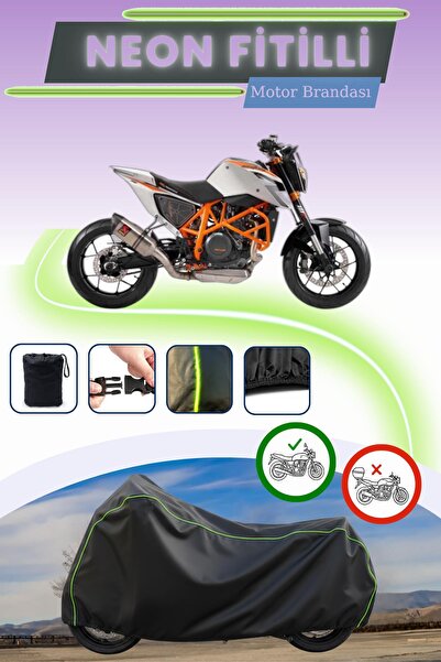 Cemku Cool غطاء محرك أسود قماش مجدّل حقيبة متوافق مع KTM 690 Duke R