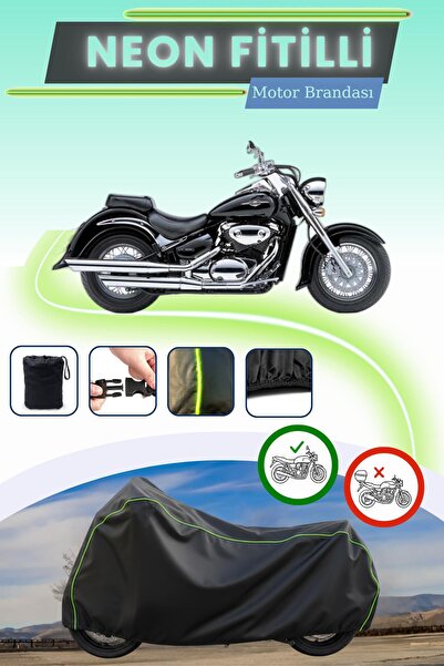 Cemku Cool غطاء محرك أسود متوافق مع نيون فيتيلي سوزوكي VL 800 فولوسيا