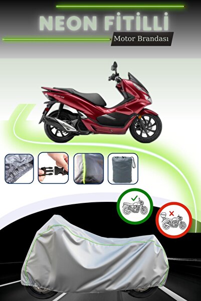 Cemku Cool قماش دراجة نارية متوافق مع هوندا أكتيفا 125 متوافق مع قفل رمادي اللون