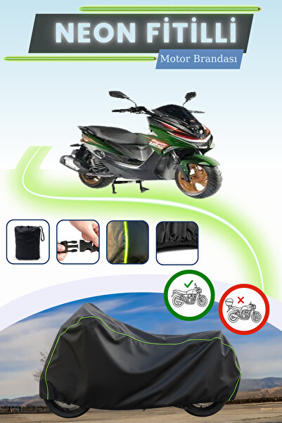 Cemku Cool أسود قماش مجدّل حقيبة، غطاء محرك موتولوكس فيغاس 125 بدون قفل