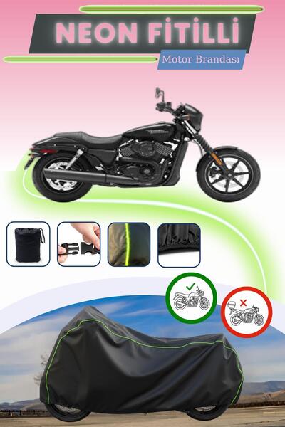 Cemku Cool قماش محرك متوافق مع نيون فيتيل هارلي ديفيدسون ستريت 750 باللون الأسود