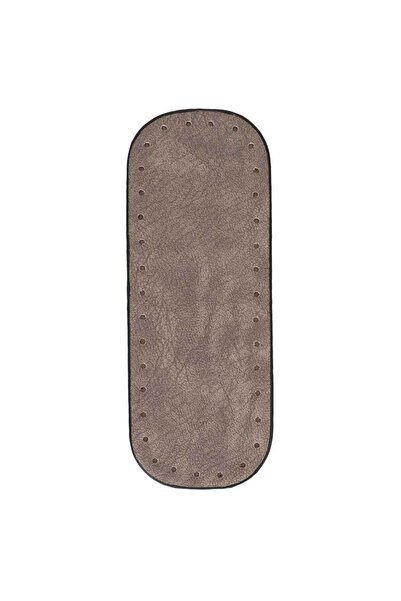 Ritzz قاعدة حقيبة مستطيلة من الجلد الصناعي الفاخر مقاس 20x7 سم (بدون مسامير) - بيج