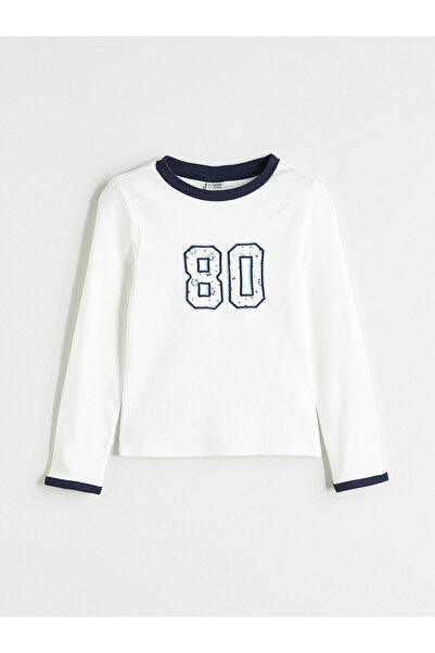 LC Waikiki Tricou pentru fetiță cu imprimeu cu guler rotund