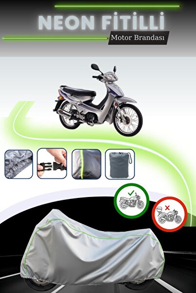 Cemku Cool قماش دراجة نارية متوافق مع كيمكو أكتيف 125 متوافق مع قفل رمادي اللون