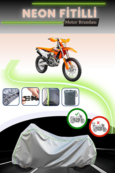 Cemku Cool قماش دراجة نارية متوافق مع KTM 350 EXC-F مزود بقفل رمادي اللون