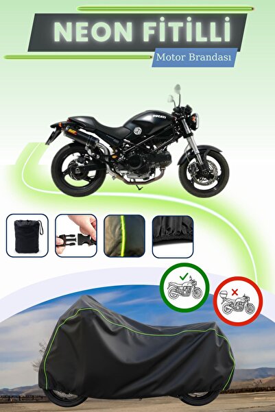 Cemku Cool قفل أسود قماش مجدّل حقيبة، لا يناسب دراجة دوكاتي مونستر 695 النارية