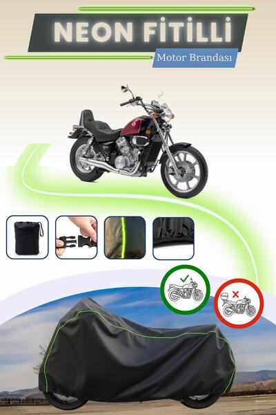 Cemku Cool قفل أسود قماش مجدّل حقيبة، لا يناسب محرك كاواساكي VN 750 فولكان