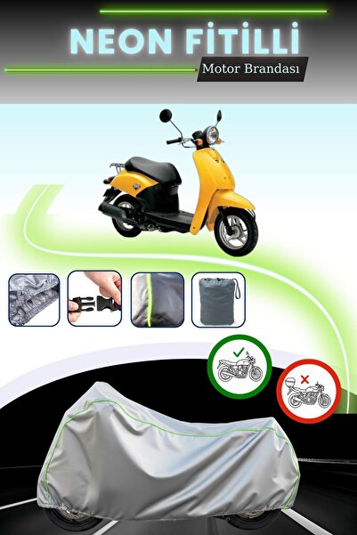 Cemku Cool قماش دراجة نارية متوافق مع نيون فيتيل هوندا توداي 50 باللون الرمادي