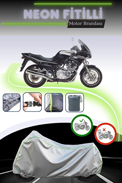 Cemku Cool غطاء محرك رمادي قماش مجدّل حقيبة، غير متوافق مع قفل ياماها XJ 600 S