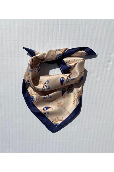 Zelayn Шарф з візерунком «око» синього кольору