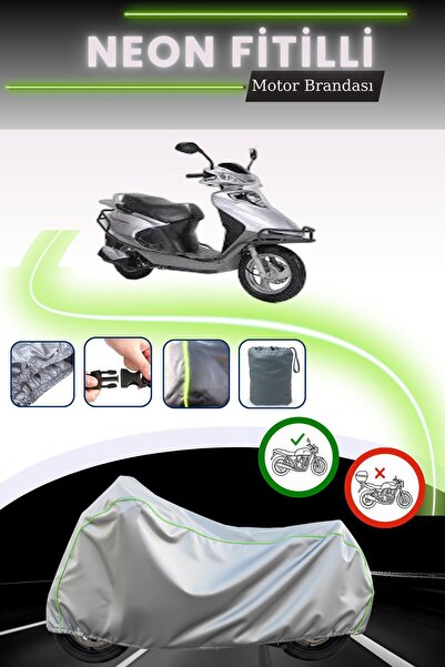 Cemku Cool حقيبة خلفية رمادية نيون قماش مجدّل وقماش محرك متوافق مع Kuba GS 125